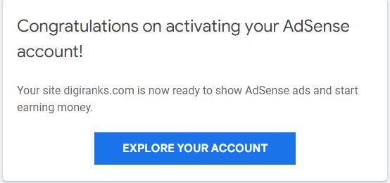 adsense approved